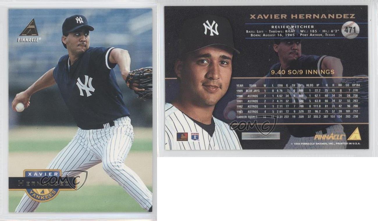 1994 Pinnacle 471 Xavier Hernandez New York Yankees Baseball Card eBay