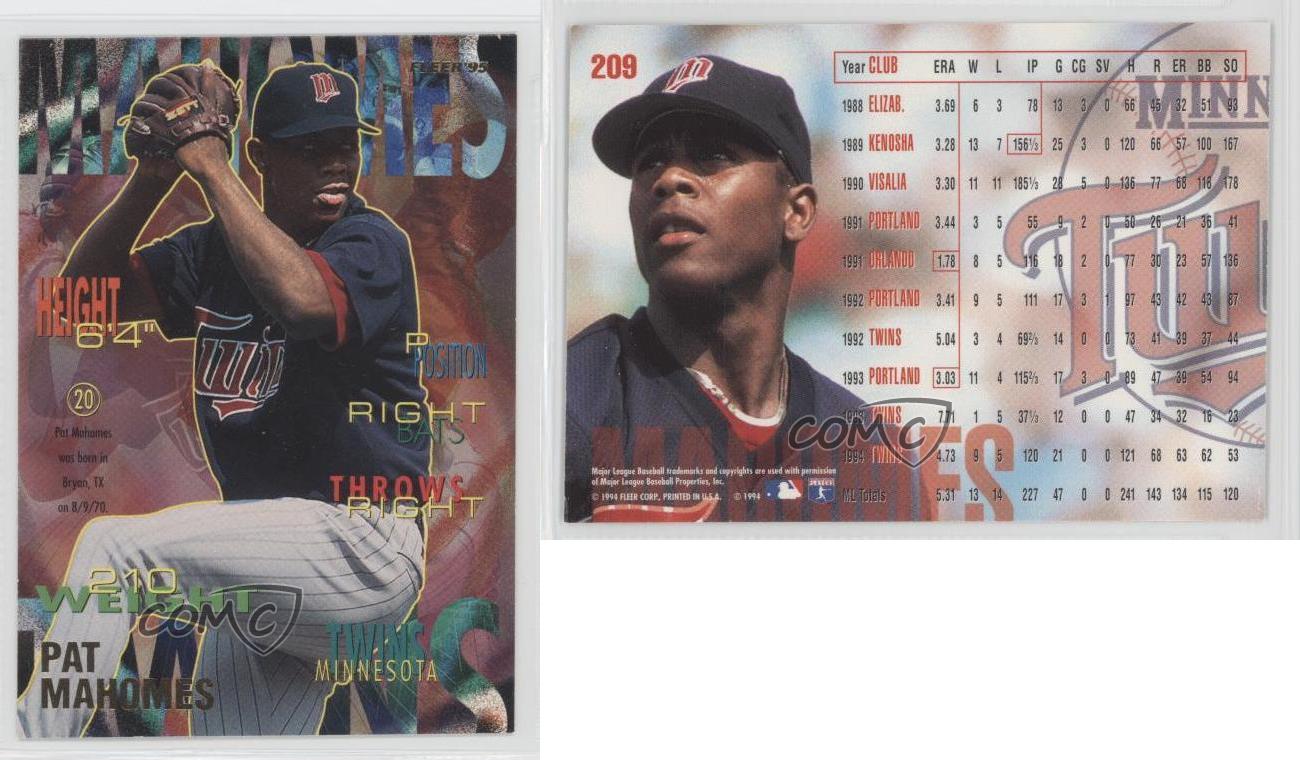 1995 Fleer 209 Pat Mahomes Minnesota Twins Baseball Card eBay