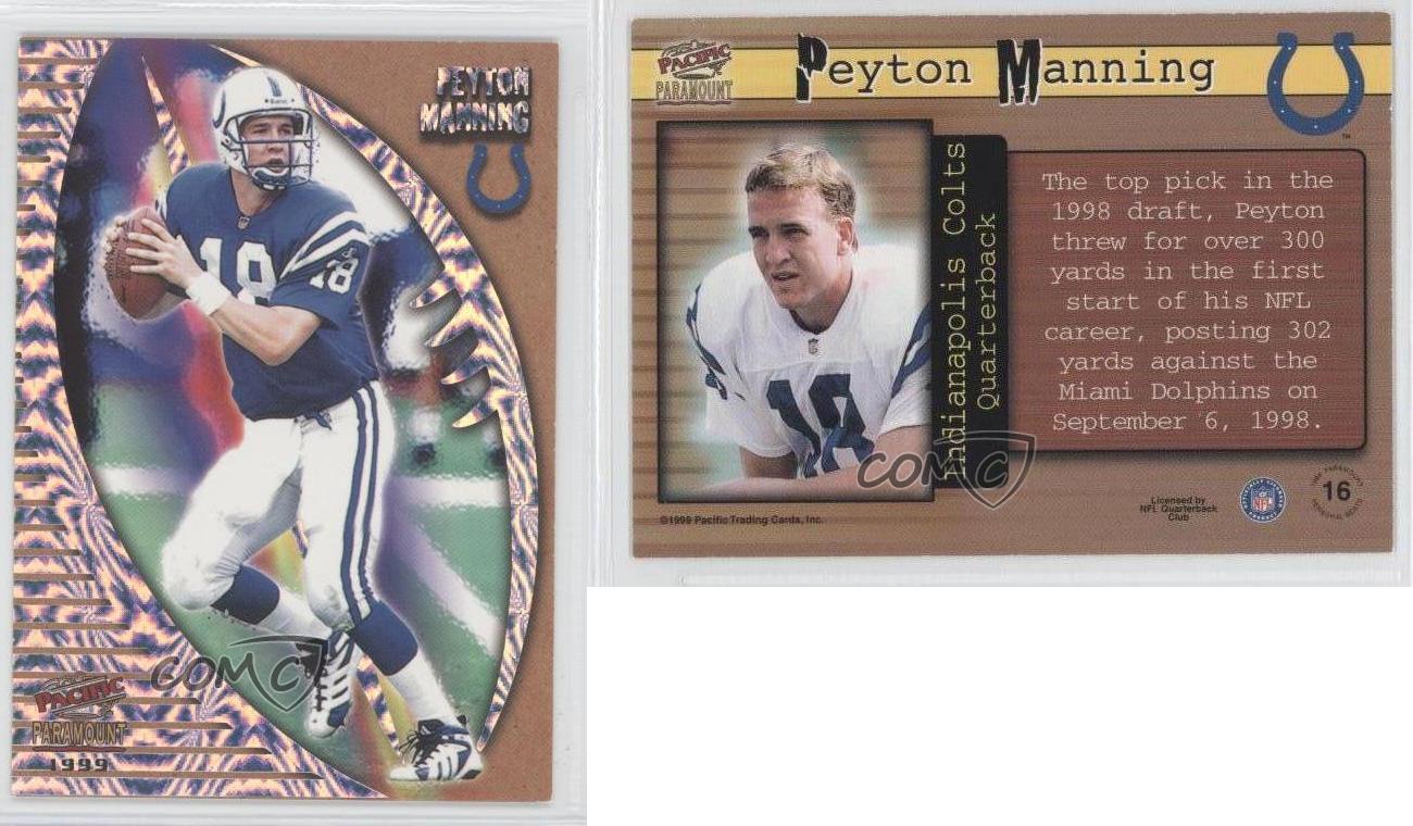 1999 Pacific Paramount Personal Bests 16 Peyton Manning