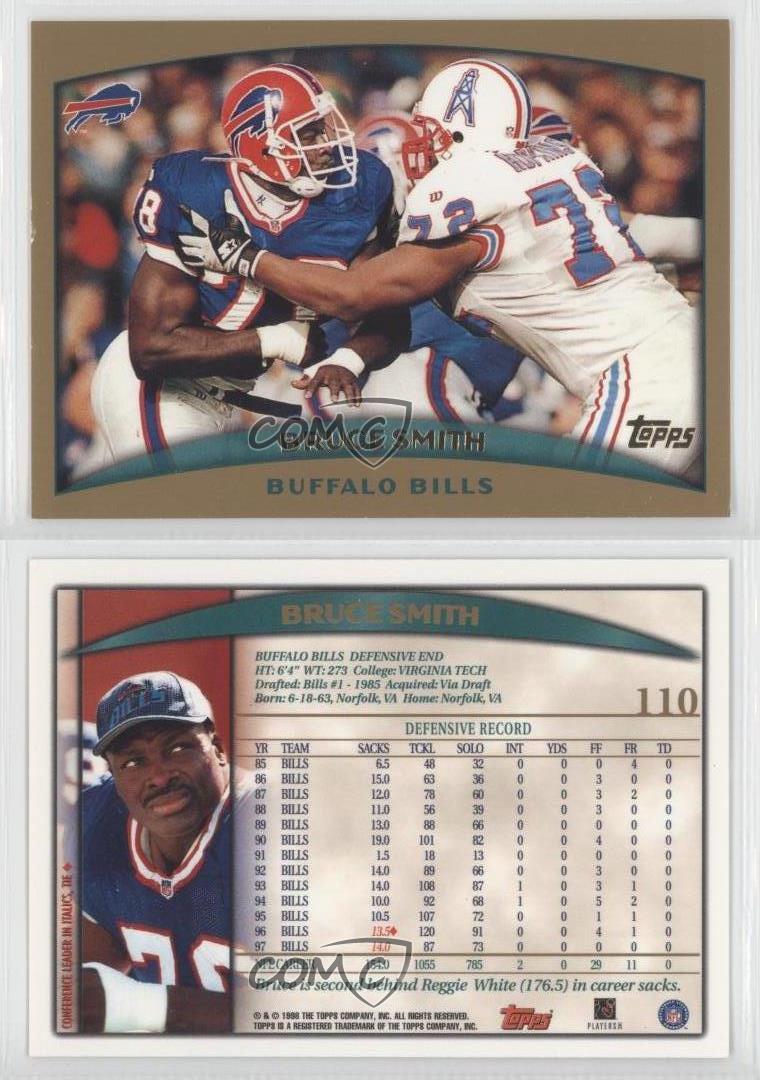 1998 Topps 110 Bruce Smith Buffalo Bills Football Card eBay