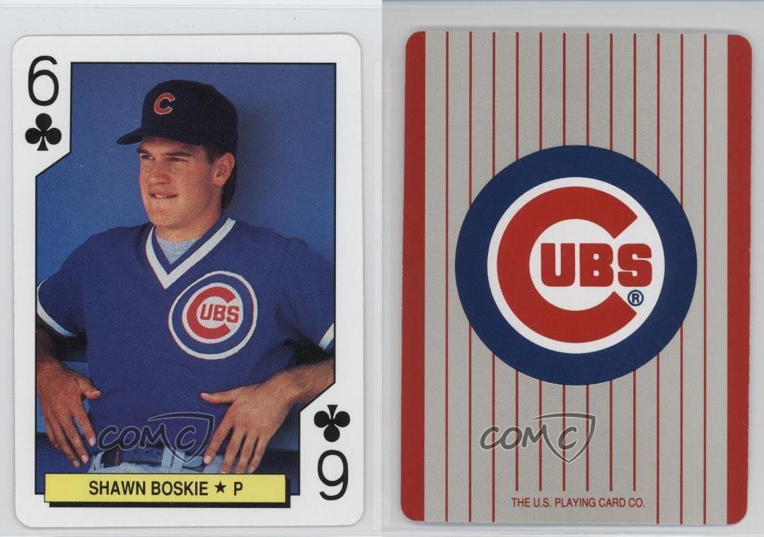 1992 US Playing Card Chicago Cubs Box Set Base 6C Shawn Boskie