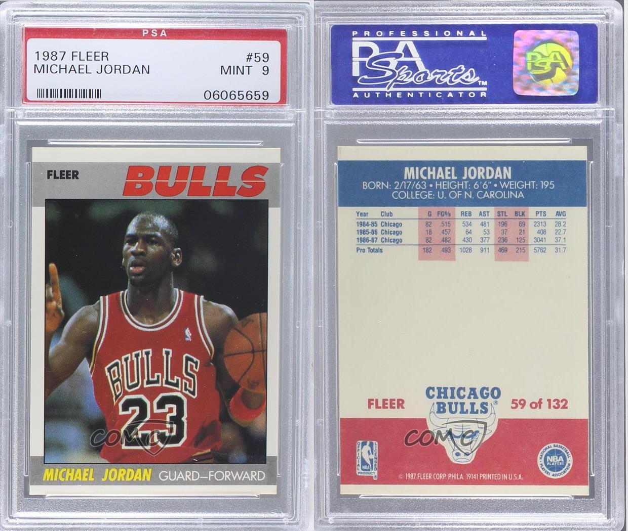 michael jordan 1987 fleer card
