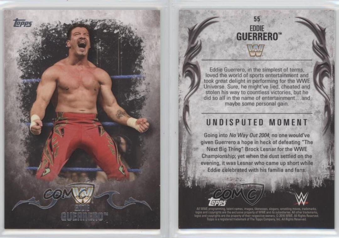 2016 topps wwe undisputed #55 eddie guerrero rc rookie wrestling