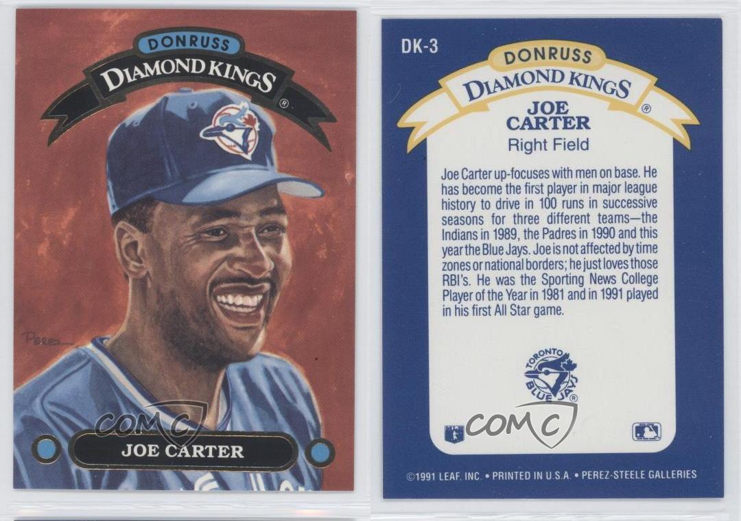 1992 Donruss Diamond Kings DK3 Joe Carter Toronto Blue Jays Baseball Card eBay