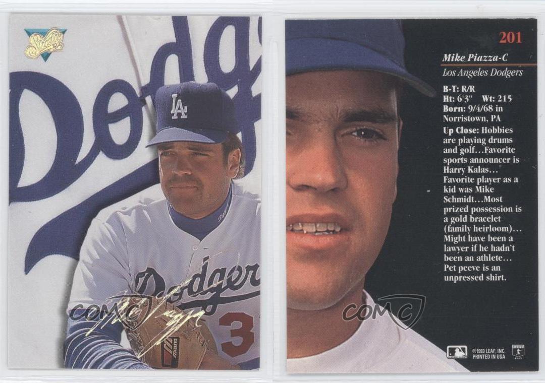 1993 Studio 201 Mike Piazza Los Angeles Dodgers Baseball Card eBay