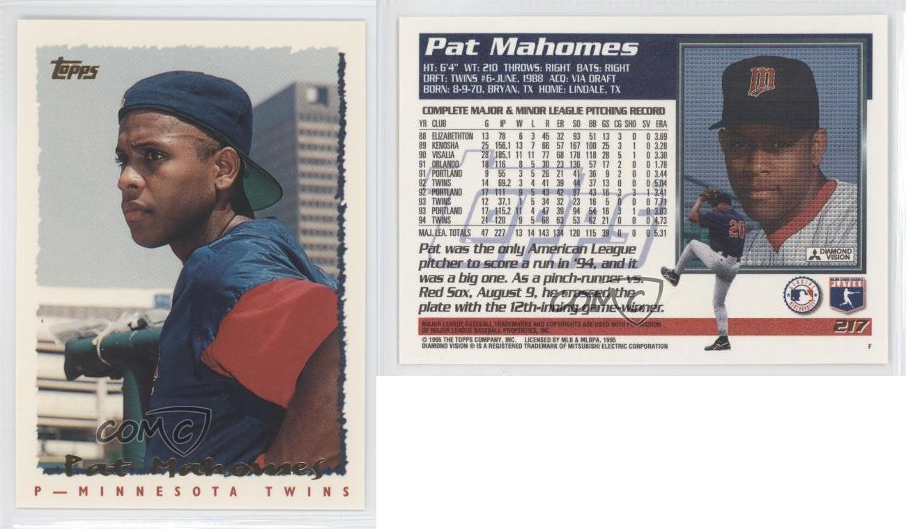 1995 Topps 217 Pat Mahomes Minnesota Twins Baseball Card eBay