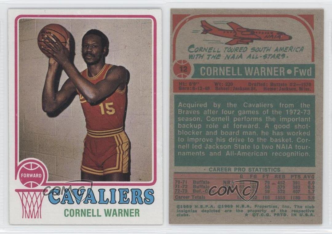 197374 Topps 12 Cornell Warner Cleveland Cavaliers Basketball Card eBay