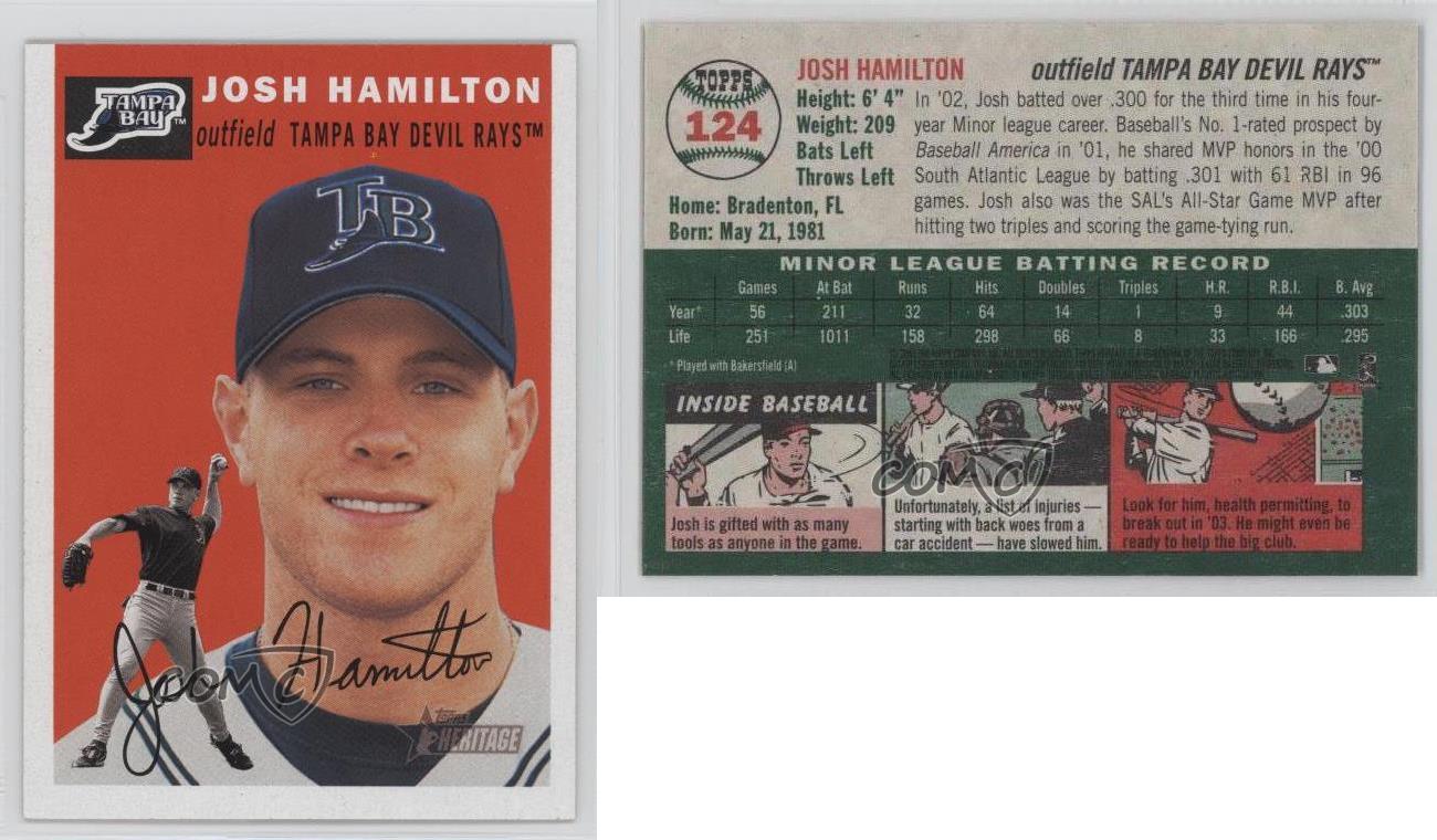 2003 Topps Heritage 124 Josh Hamilton Baseball Card eBay
