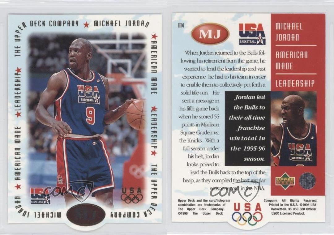 upper deck michael jordan usa basketball card