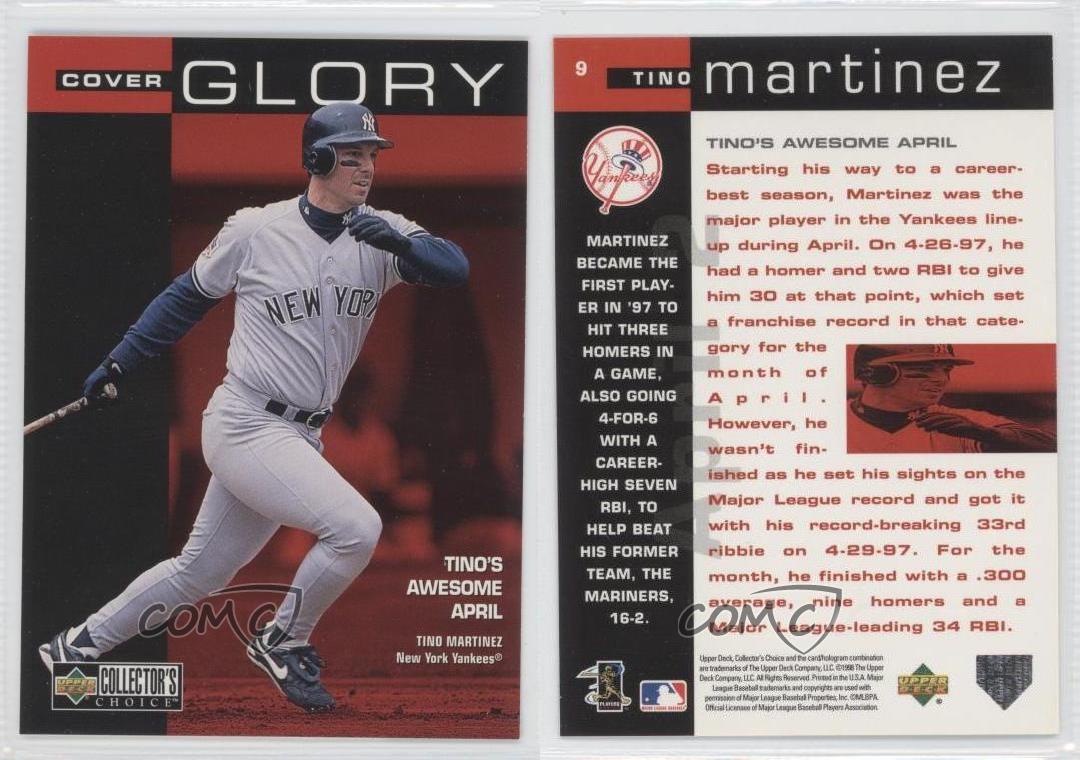 1998 Upper Deck Collector's Choice 9 Cover Glory Tino Martinez New