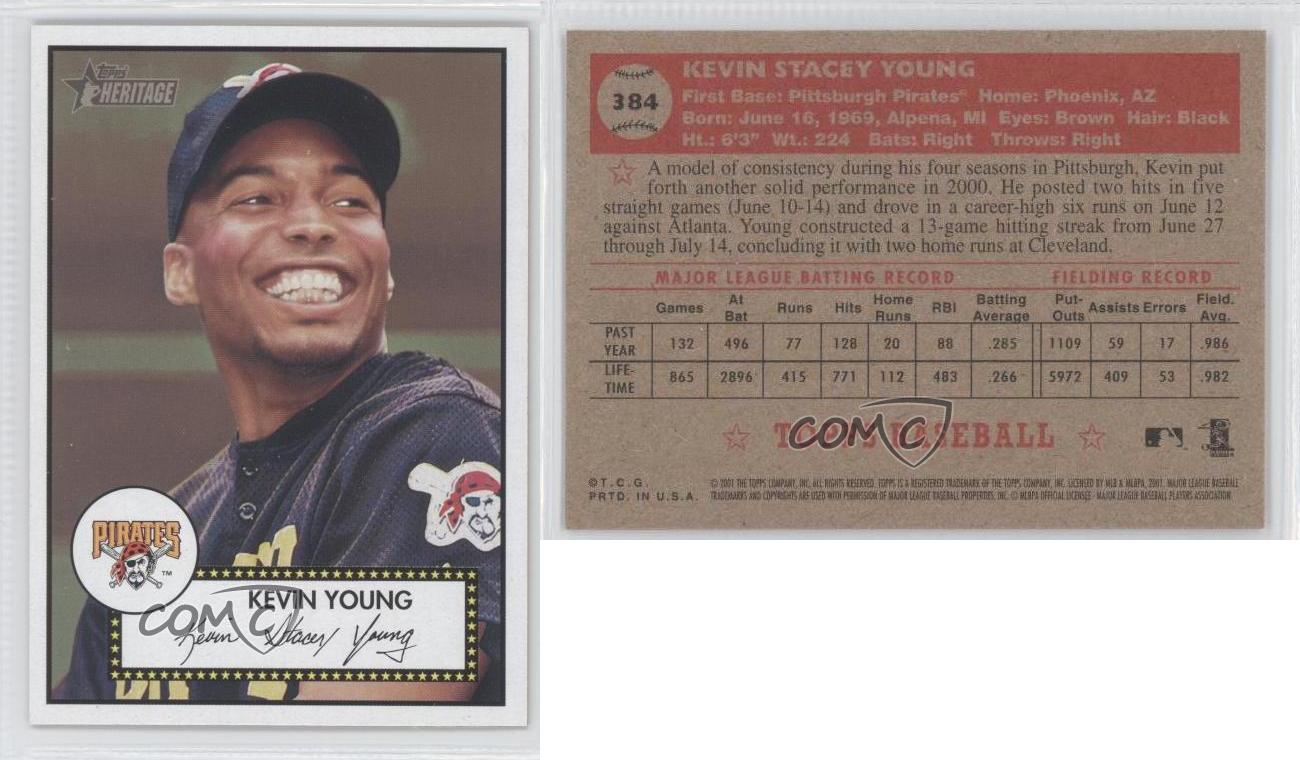 2001 Topps Heritage #384 Kevin Young Pittsburgh Pirates Baseball Card