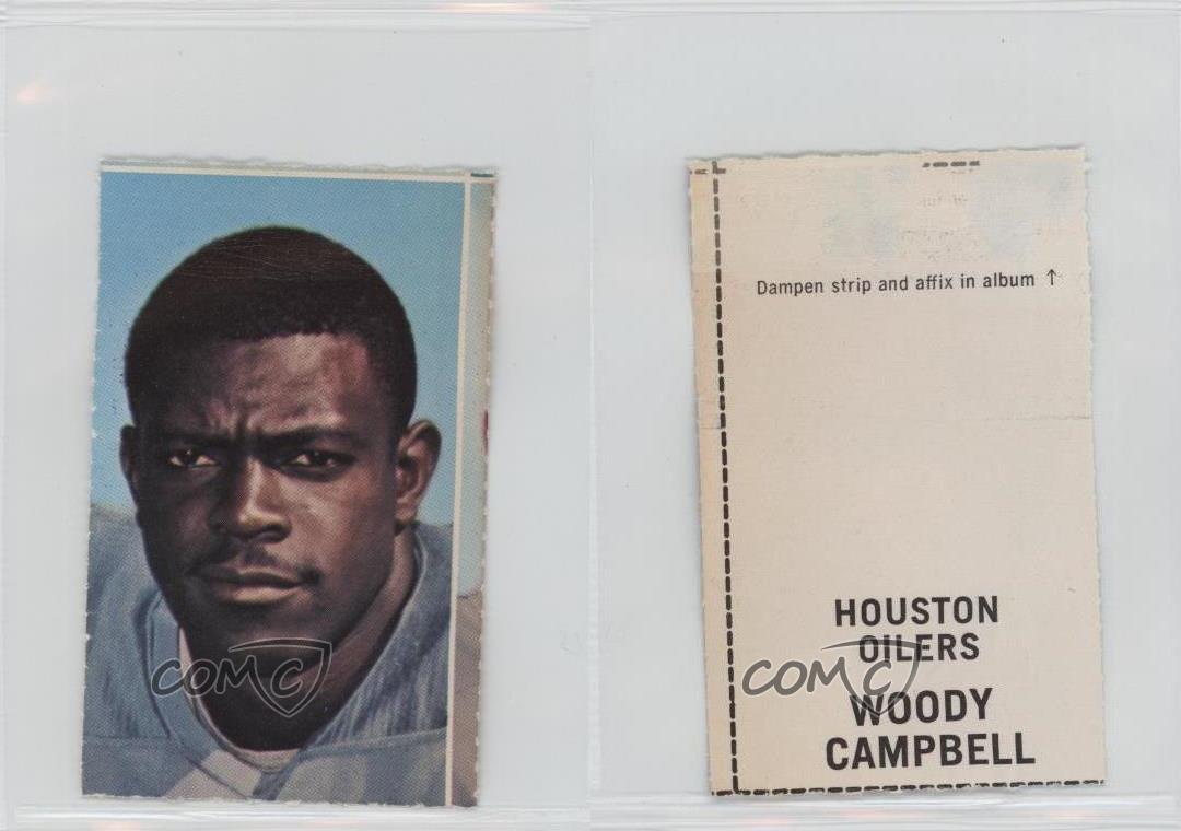 1969 Glendale Pro Football Stars Stamps WOCA Woody Campbell Houston