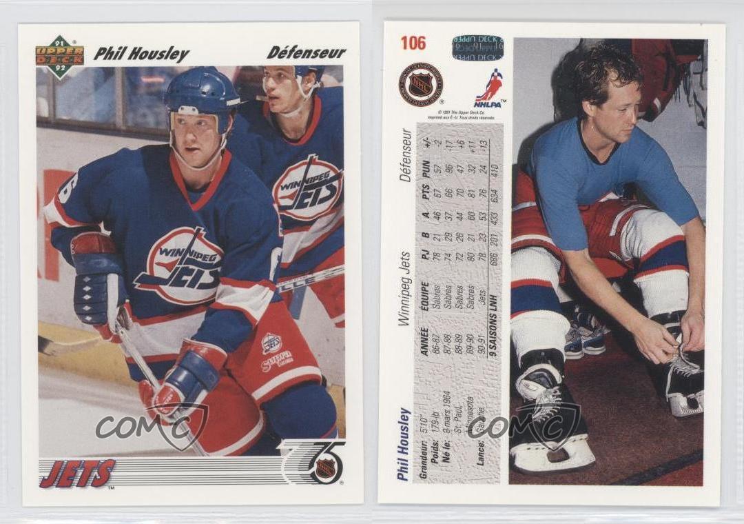 199192 Upper Deck French 106 Phil Housley Winnipeg Jets Hockey Card eBay
