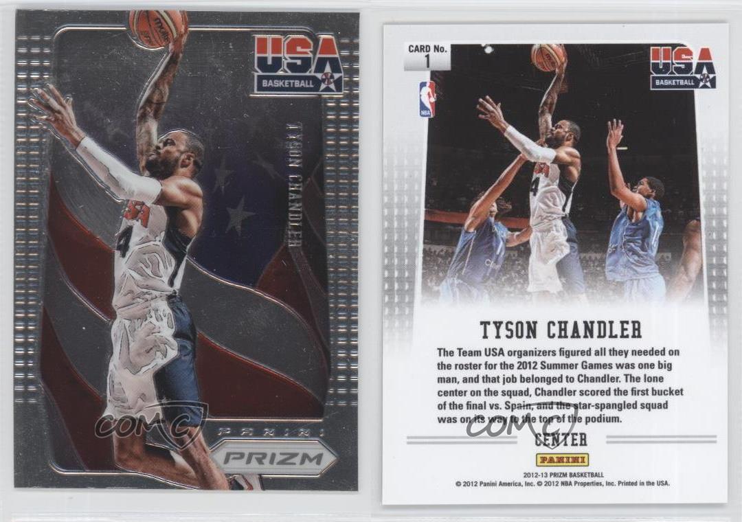 2012-13 panini prizm usa basketball #1 tyson chandler team