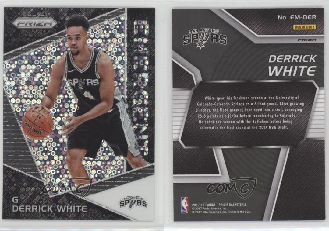 derrick white,darius miller 2017 panini prizm emergent fast break black em-der derrick white
