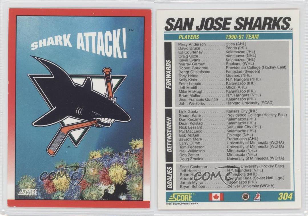 199192 Score Canadian English 304 San Jose Sharks Team Hockey Card eBay