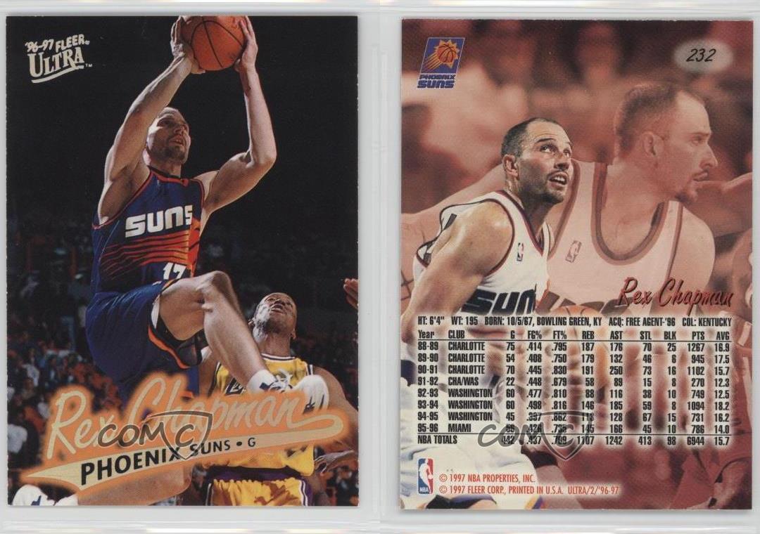 199697 Fleer Ultra 232 Rex Chapman Phoenix Suns Basketball Card eBay