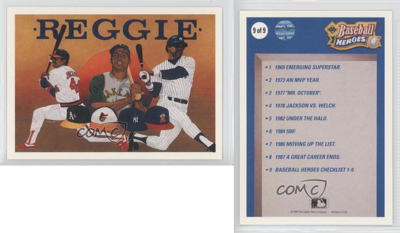 1990 Upper Deck Baseball Heroes 9 Reggie Jackson Card eBay
