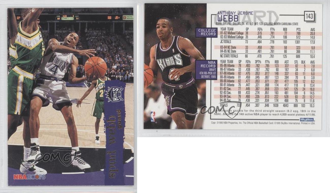 199596 NBA Hoops 143 Spud b Sacramento Kings Basketball Card eBay