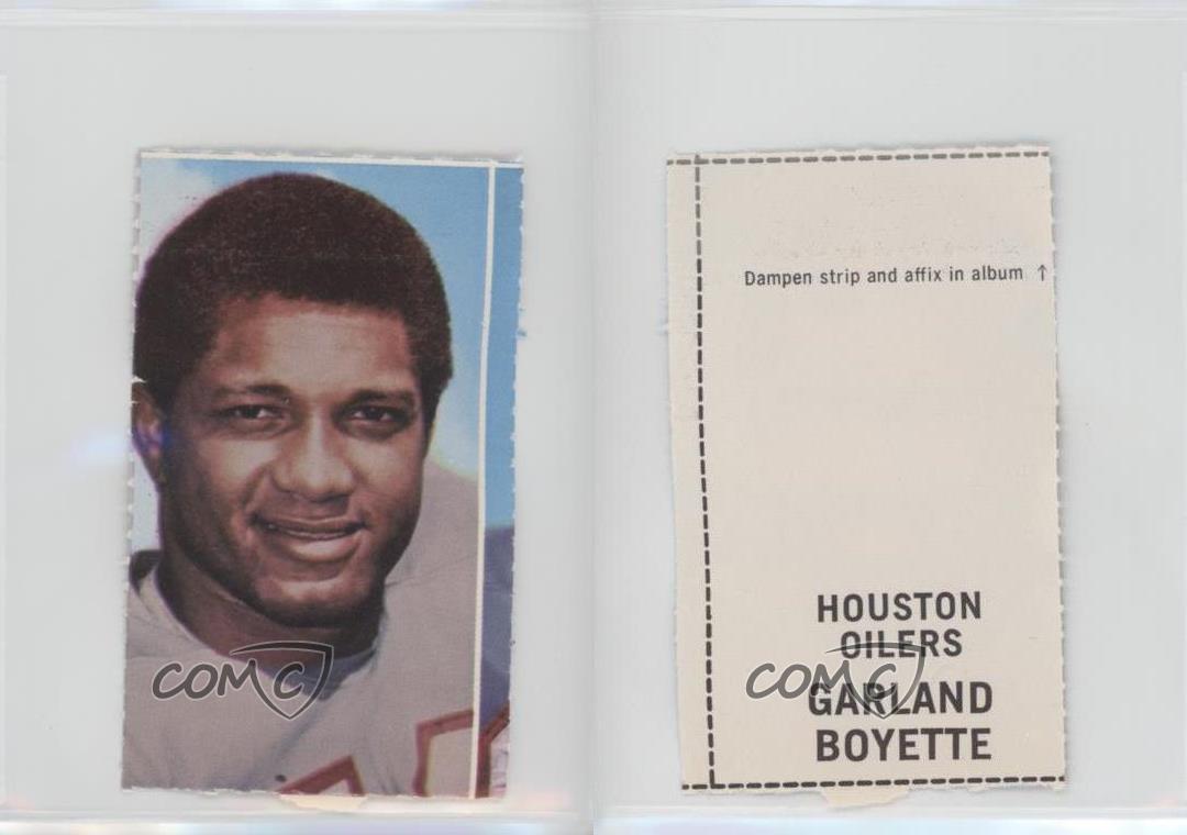 1969 Glendale Pro Football Stars Stamps GABO Garland Boyette Houston