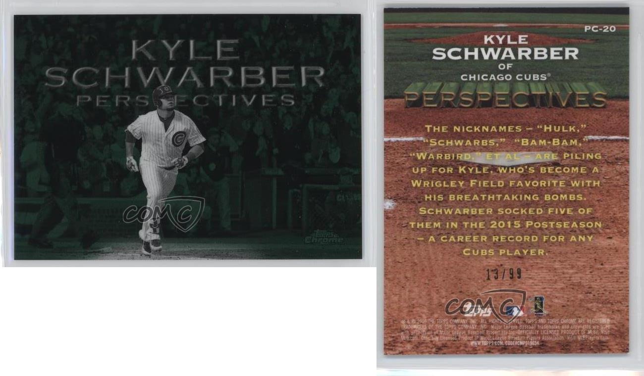 2016 Topps Chrome Perspectives Green Refractor//99 #PC-20 Kyle Schwarber Rookie