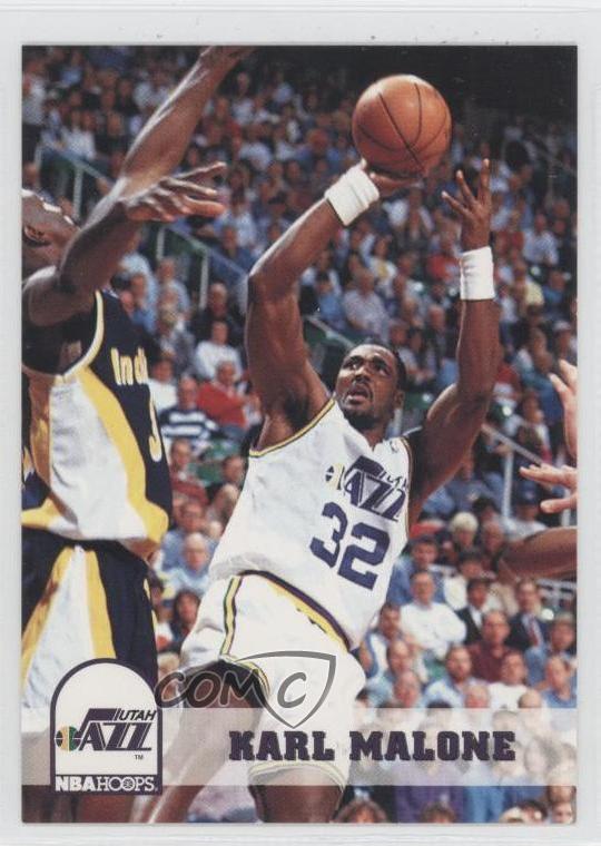 michael jordan karl malone nba hoops card