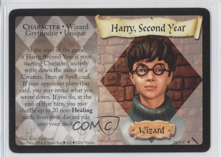 2002 Potter Trading Card Game The Chamber of Secrets 28 Harry Second