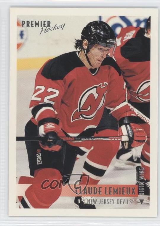 199495 Topps Premier 204 Claude Lemieux New Jersey Devils Hockey Card