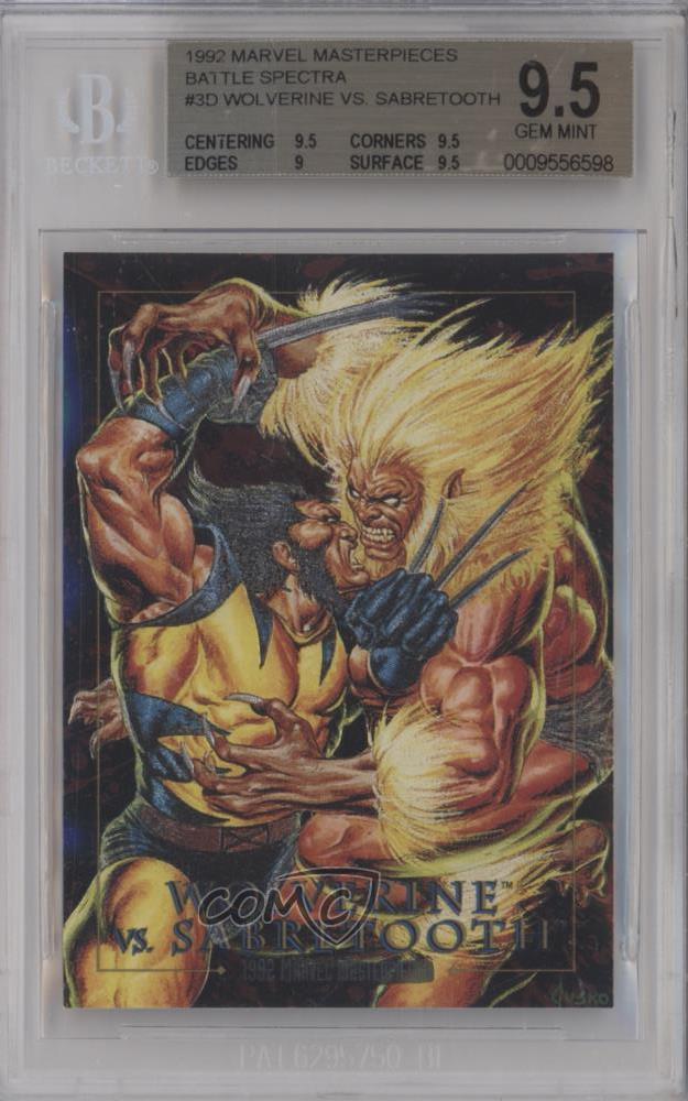 1992 SkyBox Marvel Masterpieces 3D Wolverine vs