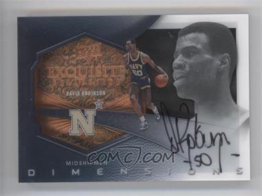 2012-13 Upper Deck Exquisite Collection Dimensions #D-DR - David Robinson /70 - Courtesy of COMC.com