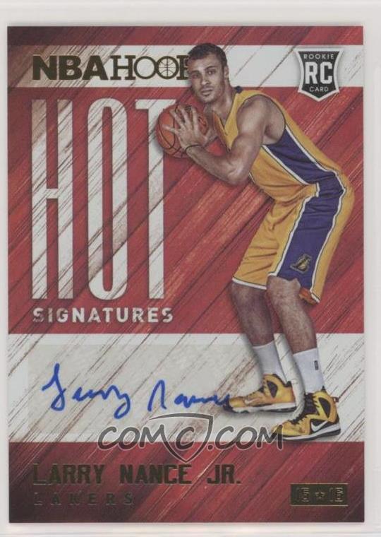 larry nance,larry hughes 2015-16 panini nba hoops - hot signatures #hs-ln - larry nance