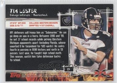 2001 Topps XFL #17 - Tim Lester - Courtesy of COMC.com