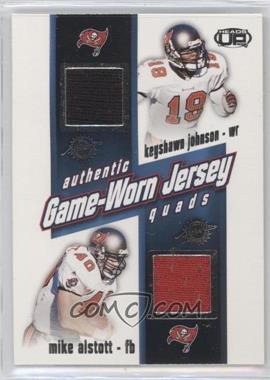 2002 Pacific Heads Up Game-Worn Jersey Quads #37 - Keyshawn Johnson, Mike Alstott, Warren Sapp, Aaron Stecker - Courtesy of COMC.com