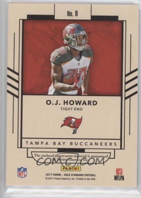 newly minted, 2017 panini gold standard - newly minted memorabilia #9 - o.j.