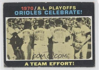 1971 Topps #198 - AL Playoff Summary/Orioles Celebrate - Courtesy of COMC.com