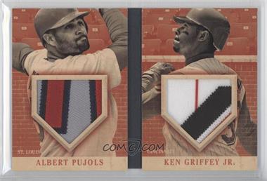 2013 Panini America's Pastime Front Row Fabrics Booklets Prime #SLG - Albert Pujols/Ken Griffey Jr./5 - Courtesy of COMC.com