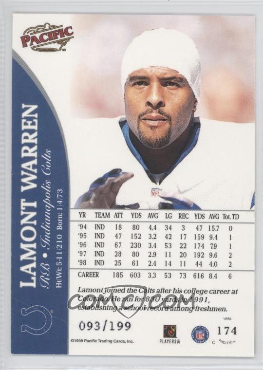 Lamont Warren All Football Cards COMC Card Marketplace