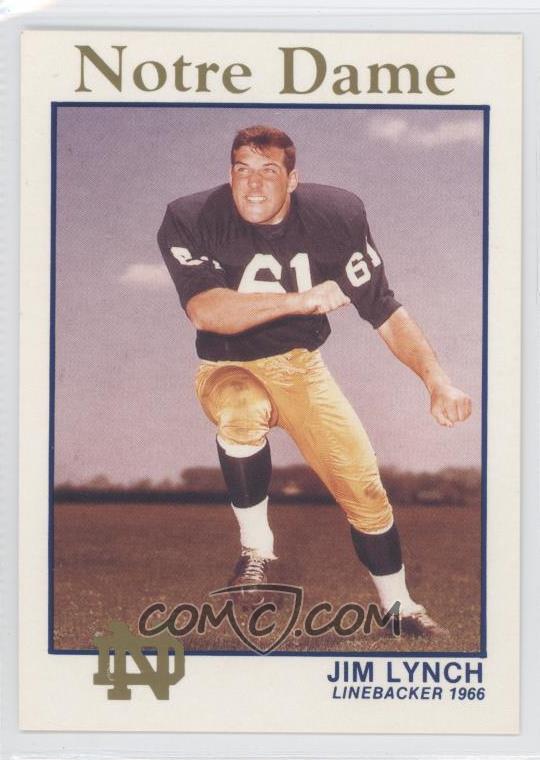 1989 Notre Dame Greats 6 Jim Lynch COMC Card Marketplace