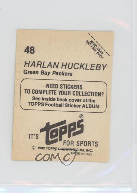 1982 Topps Stickers Harlan Huckleby #48 Rookie | eBay