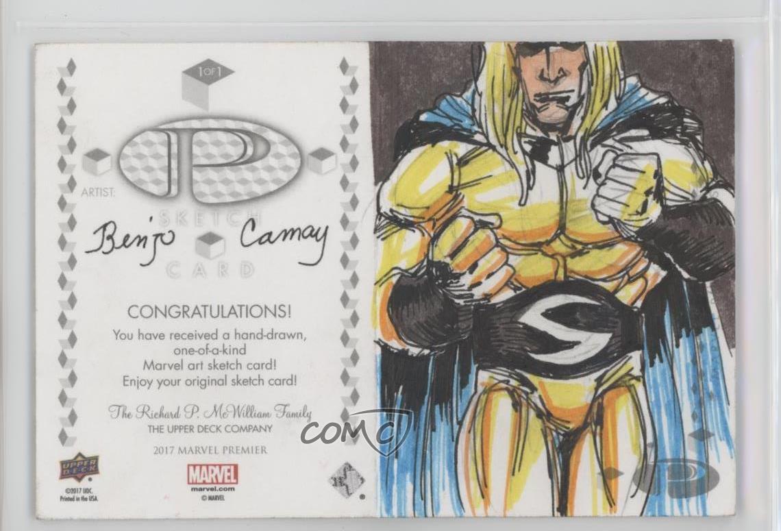 2017 Upper Deck Marvel Especial Sketch Cartões Painel Dual 1