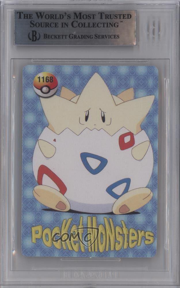 1999 Bandai Pocket Monsters Anime Collection #1151 Chansey Togepi BGS 9 ...