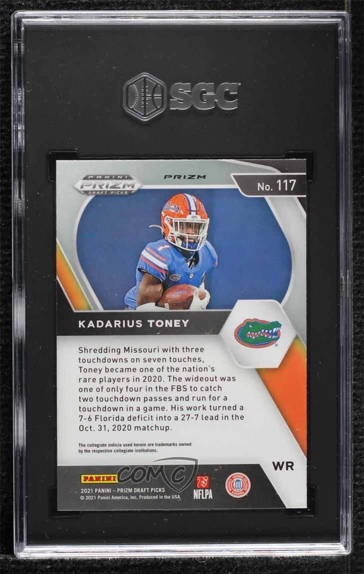 2021 Panini Prizm Draft Picks Kadarius Toney Silver Prizm Rookie #117  Gators