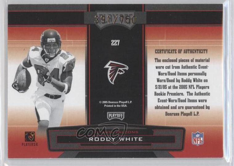 2005 Playoff Absolute Memorabilia #227 Roddy White Atlanta Falcons Football Card