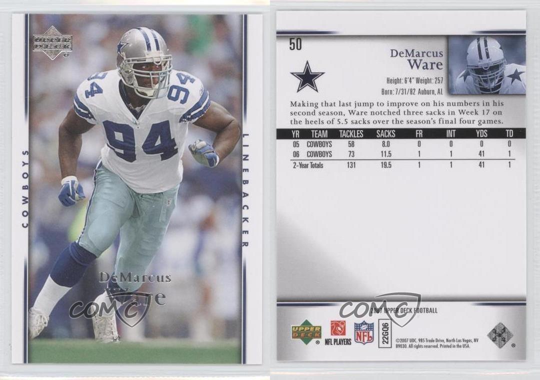 2007 Upper Deck Football #50 DeMarcus Ware - Dallas Cowboys