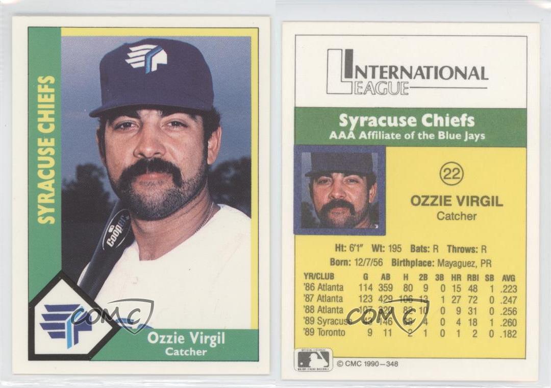 1990 CMC AAA/ProCards A & AA Packs Ozzie Virgil #348 - Picture 4 of 4