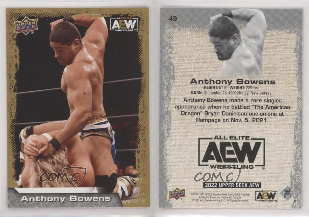 2022 Upper Deck AEW All Elite Wrestling Gold Anthony Bowens #49