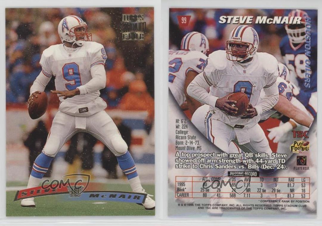 1996 Stadium Club Steve McNair #99 Houston Oilers