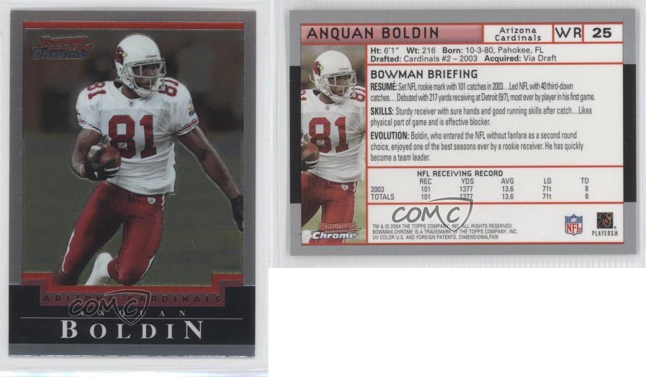 2004 Bowman Chrome Anquan Boldin #25 - Picture 4 of 4