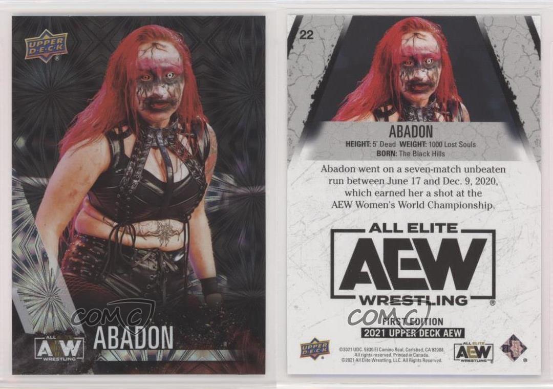 2021 Upper Deck AEW All Elite Wrestling Pyro Abadon #22 Rookie RC