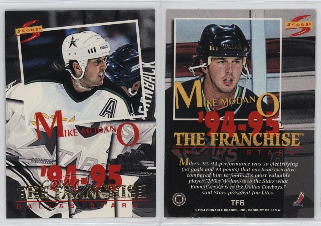 1994-95 Score The Franchise Mike Modano #TF6 HOF - Picture 3 of 3